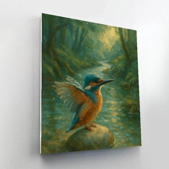 Mossy Creek Kingfisher Pause Numbered painting kits