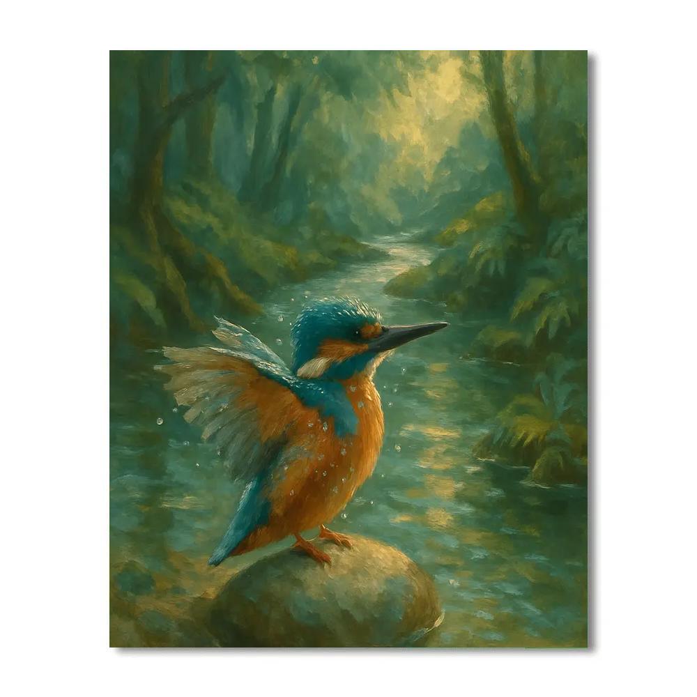 Mossy Creek Kingfisher Pause Numbered painting kits