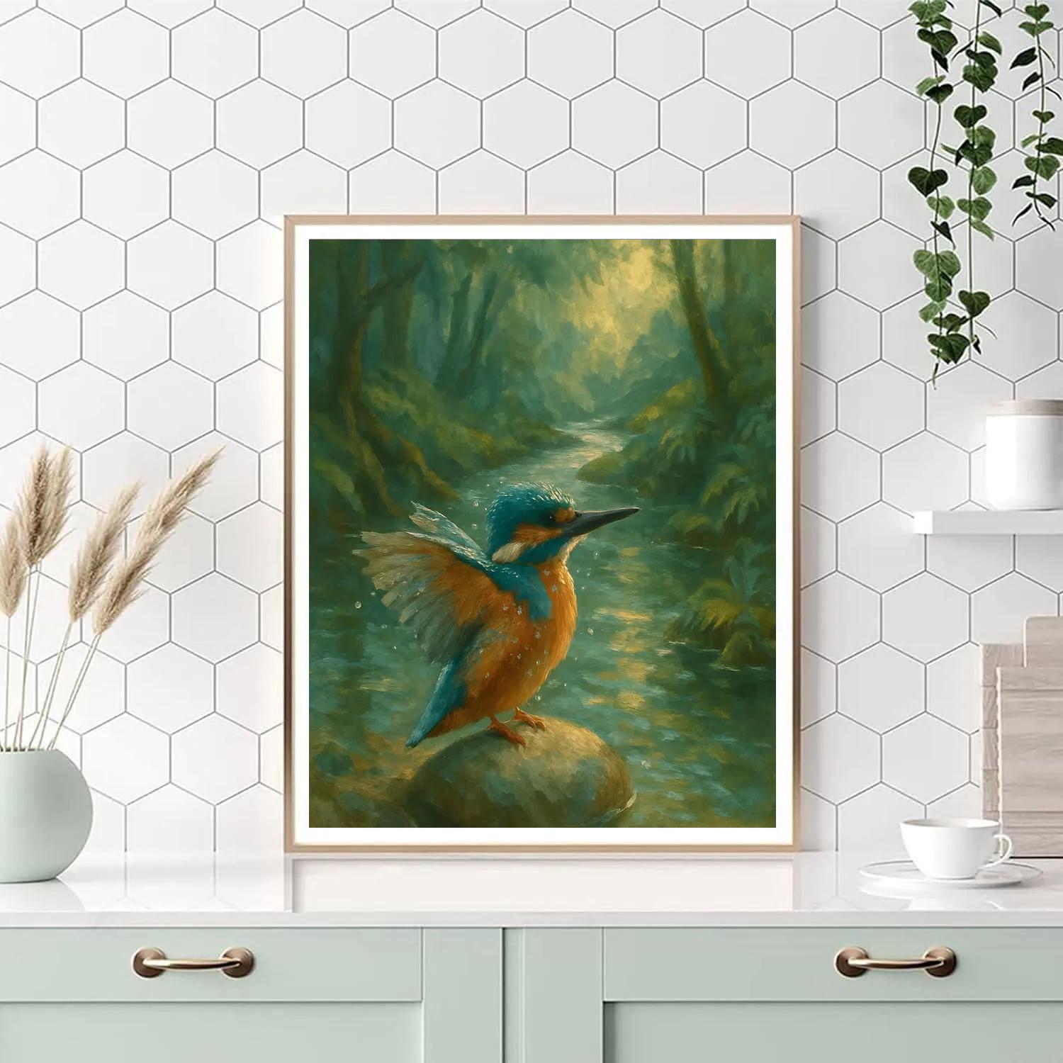 Mossy Creek Kingfisher Pause Numbered painting kits