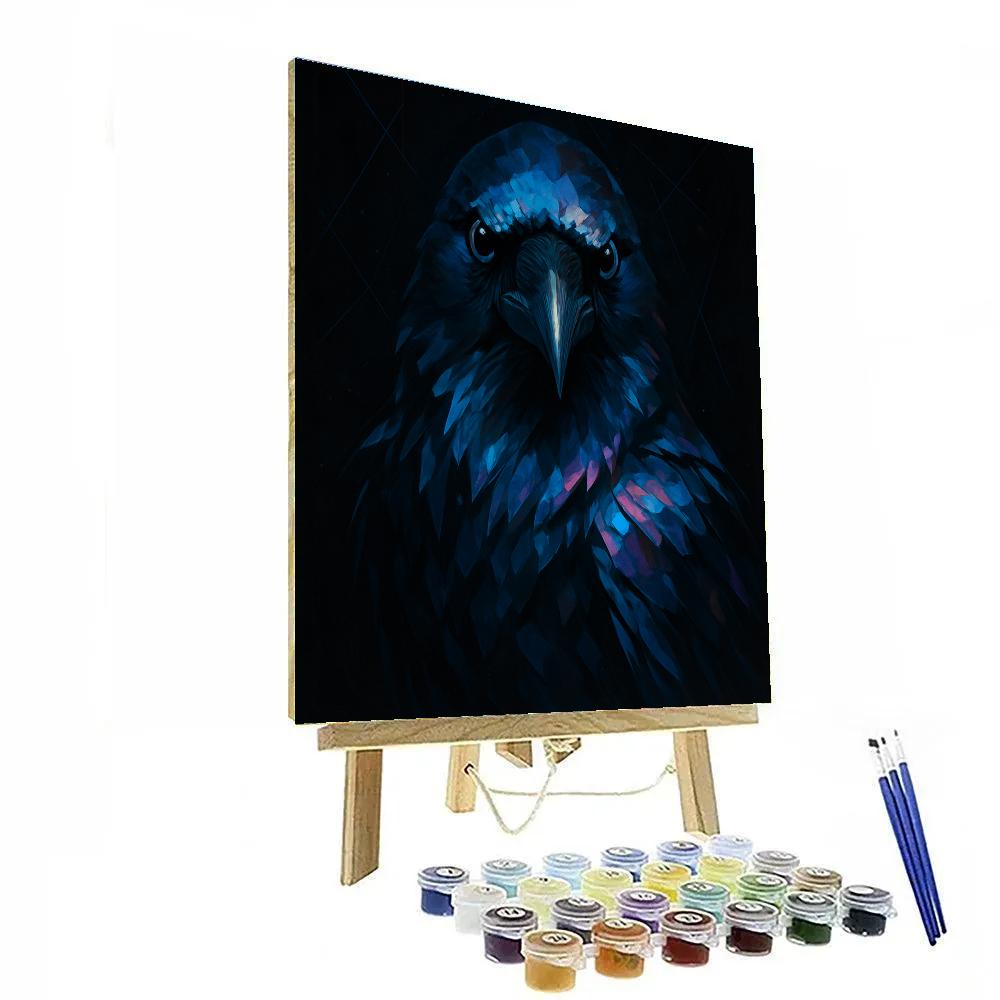 Astral Ink Raven Symmetry paint by number