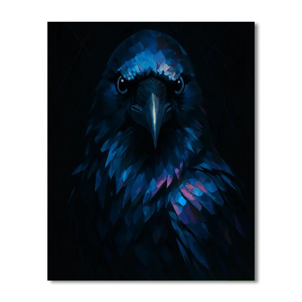 Astral Ink Raven Symmetry paint by number