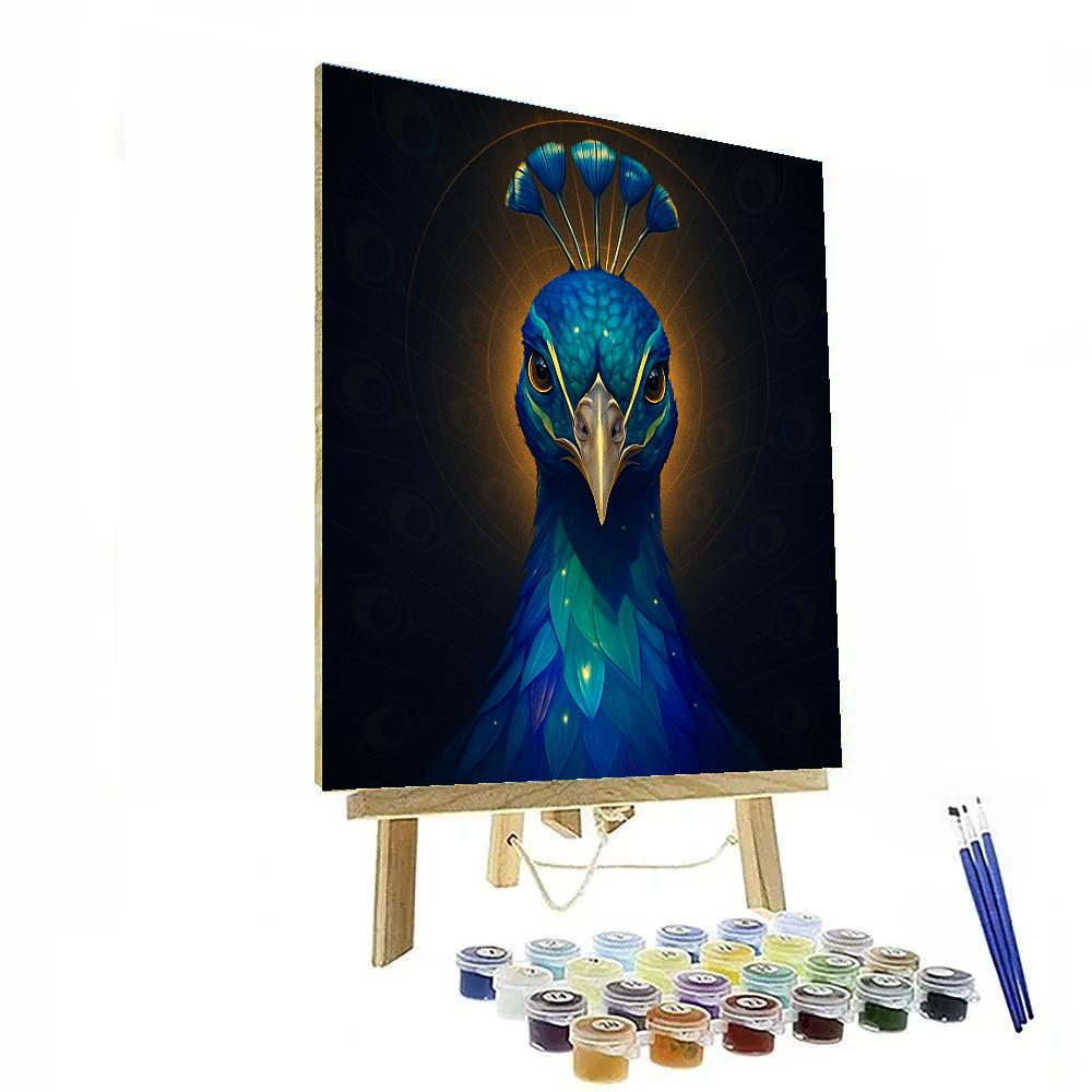 Chromatic Monarch Peacock Gaze paint by number