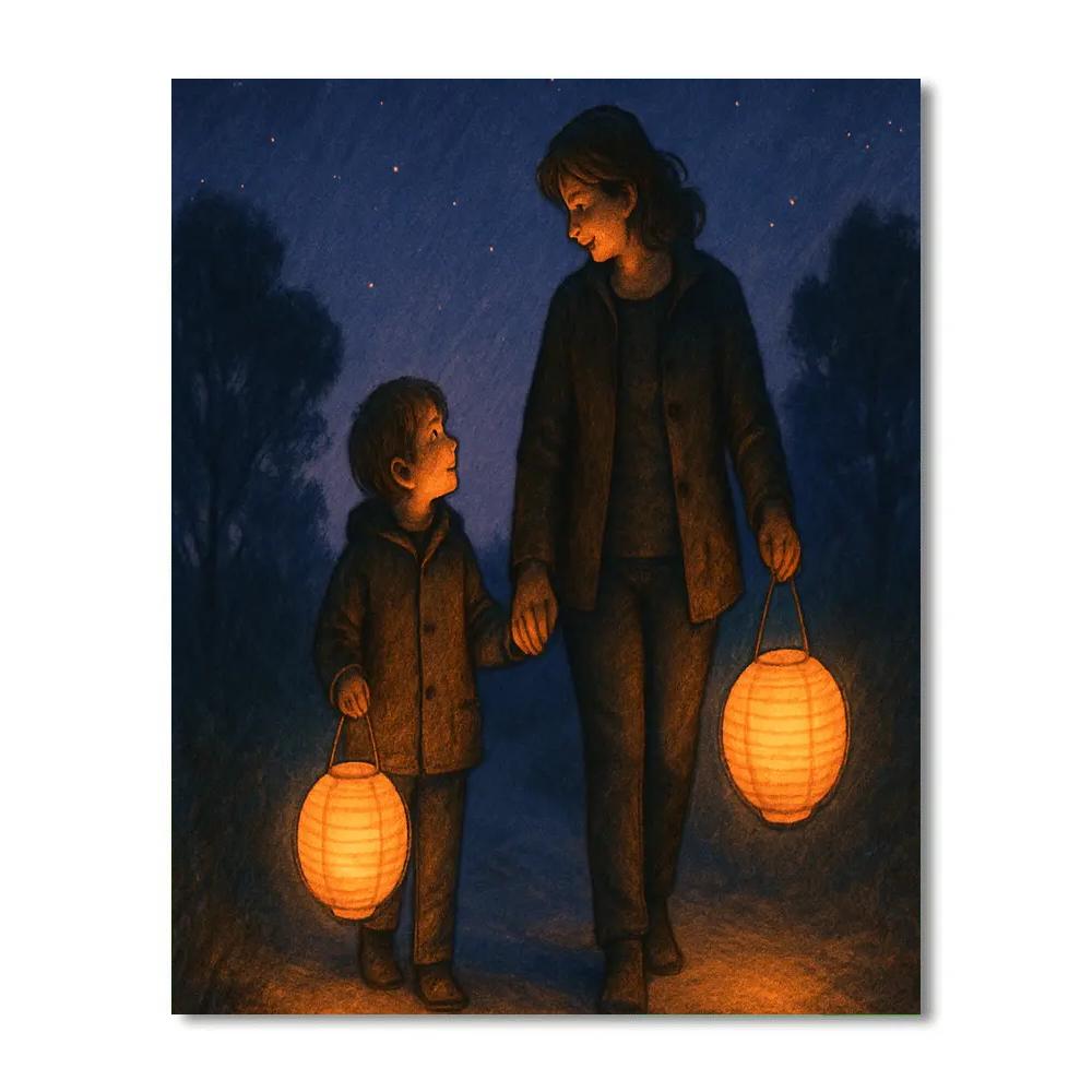 Lantern Walk Of Gratitude DIY paint by numbers