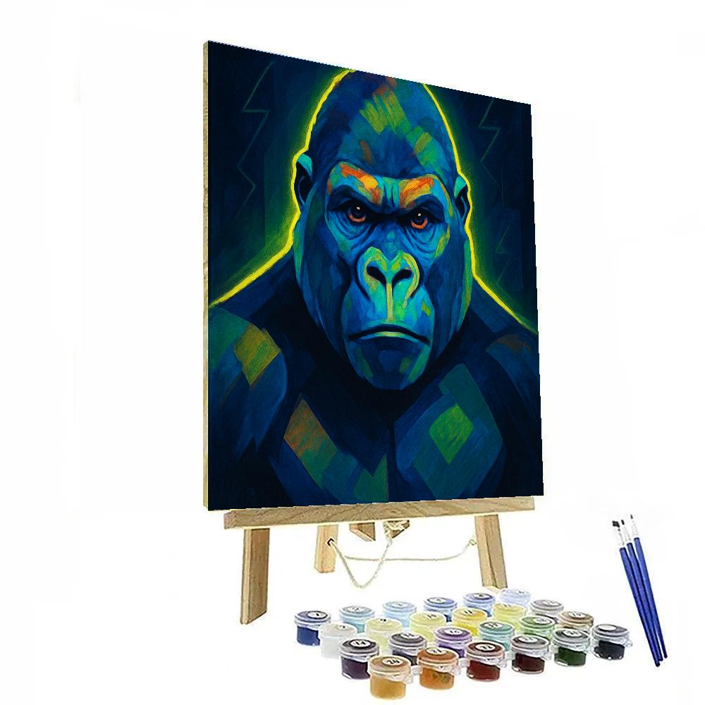 Voltage Crown Gorilla Portrait DIY paint by numbers