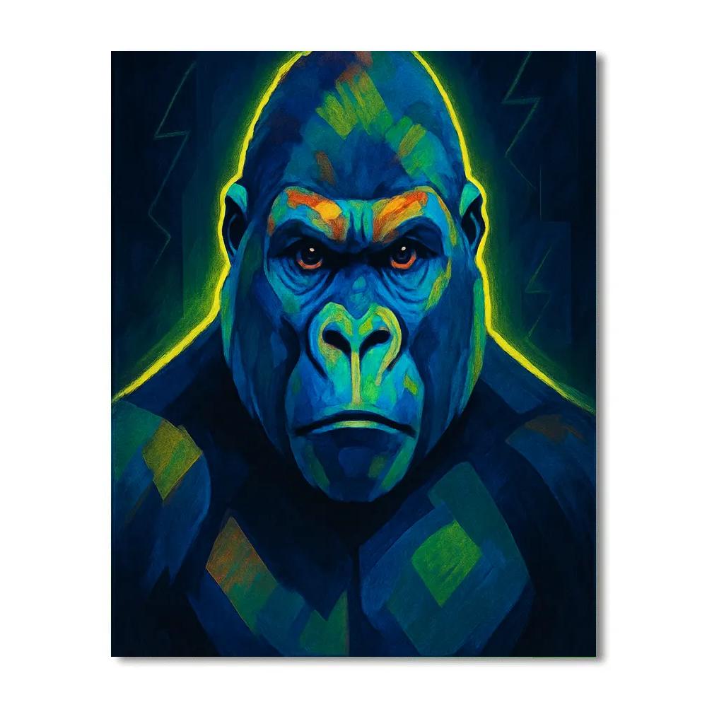 Voltage Crown Gorilla Portrait DIY paint by numbers