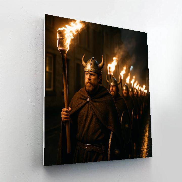 Up Helly Aa Torchlight March In Lerwick Shetland Paint by numbers art
