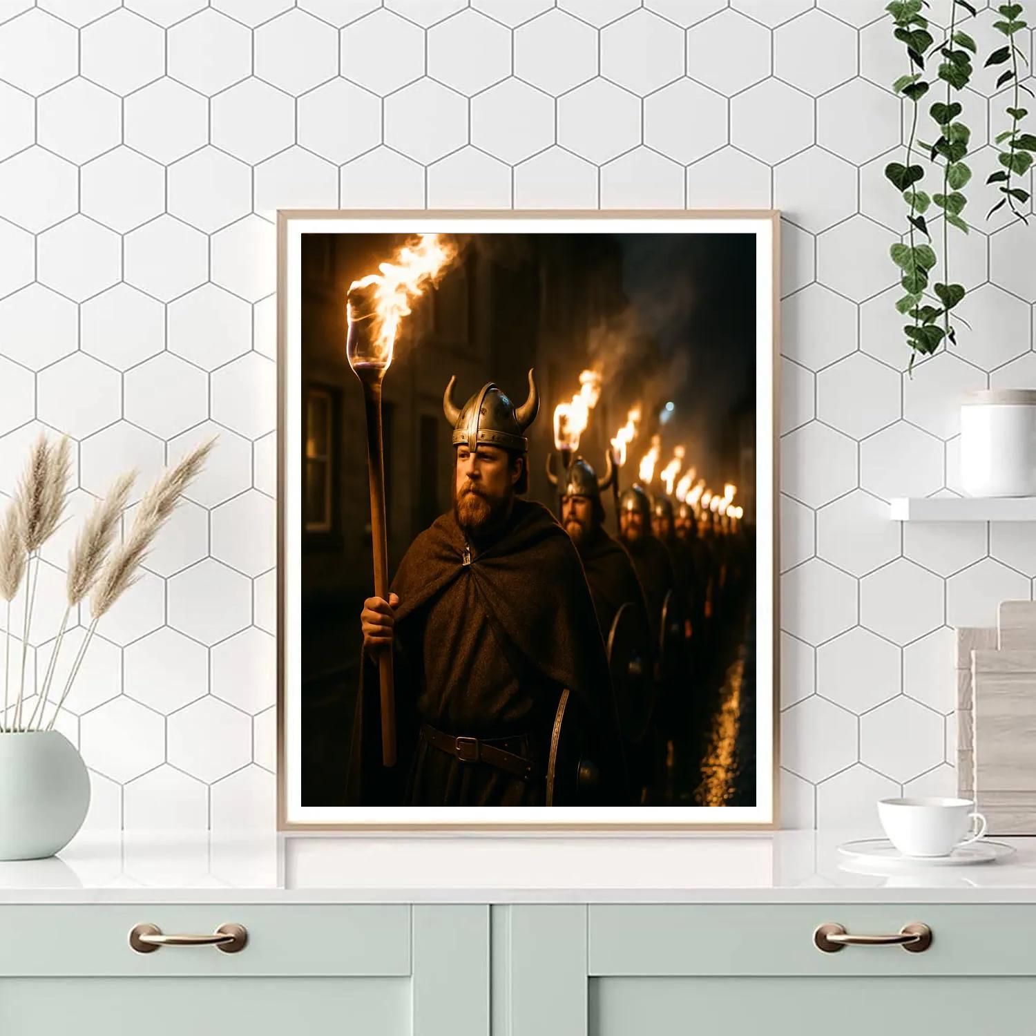 Up Helly Aa Torchlight March In Lerwick Shetland Paint by numbers art