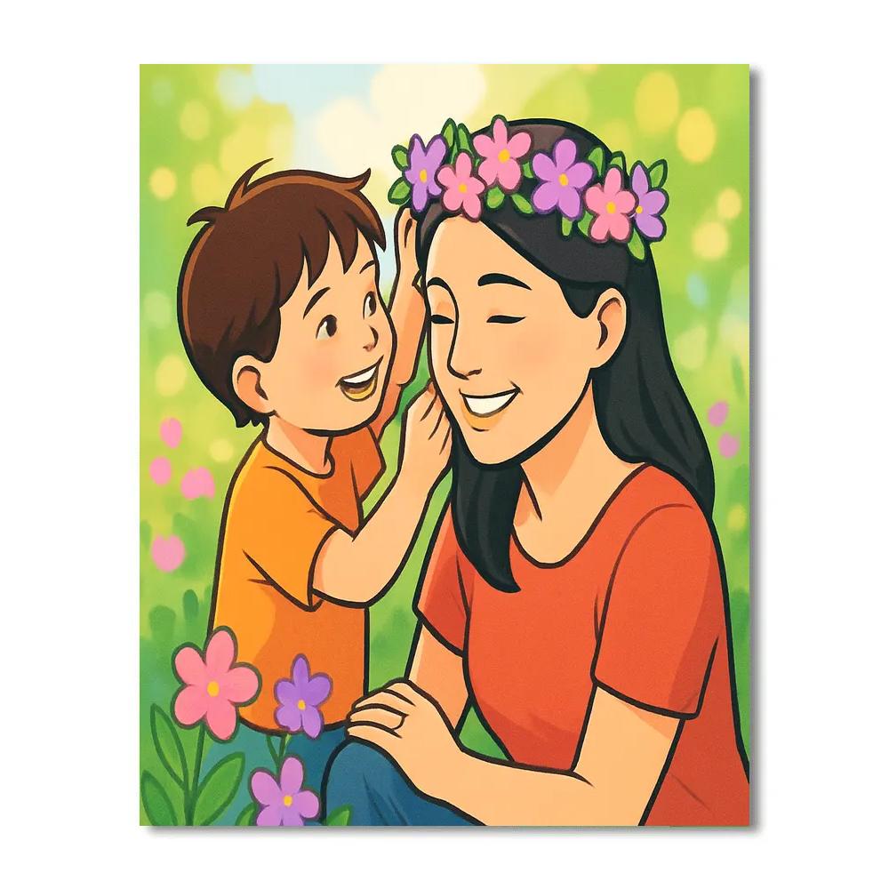 Garden Crown Shared Laughter Paint by numbers art
