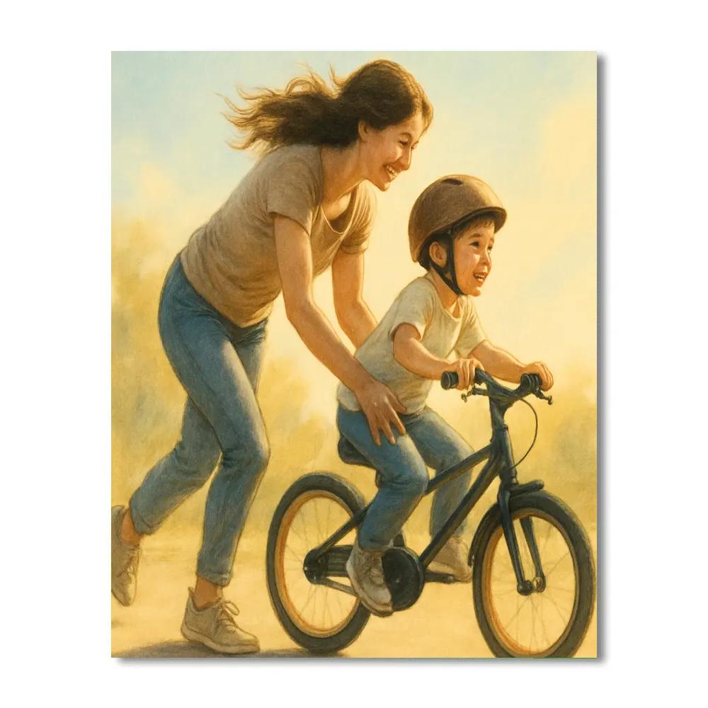 First Bike Ride Steady Hands Paint by numbers art