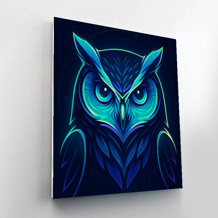 Aurora Circuit Owl Stare Painting by numbers kit