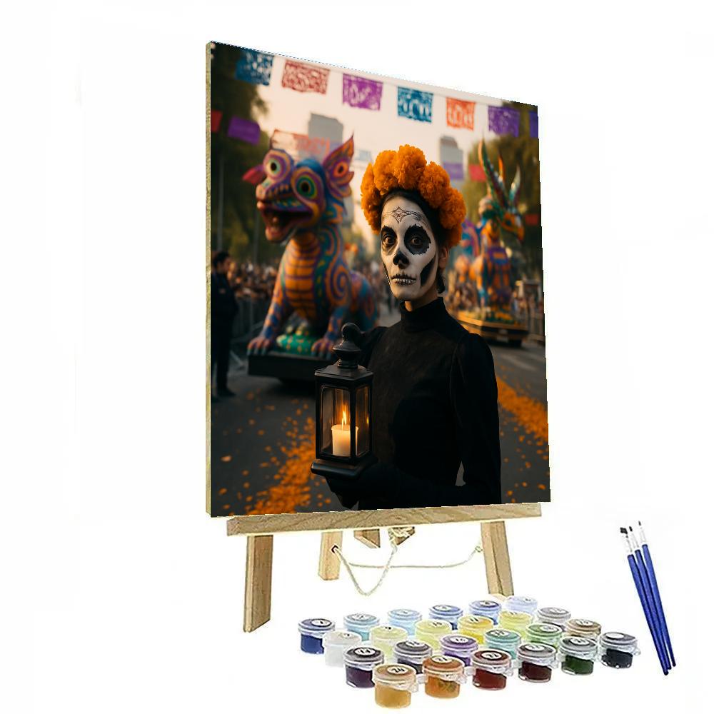 Day Of The Dead Parade On Paseo De La Reforma Mexico City Paint by numbers art