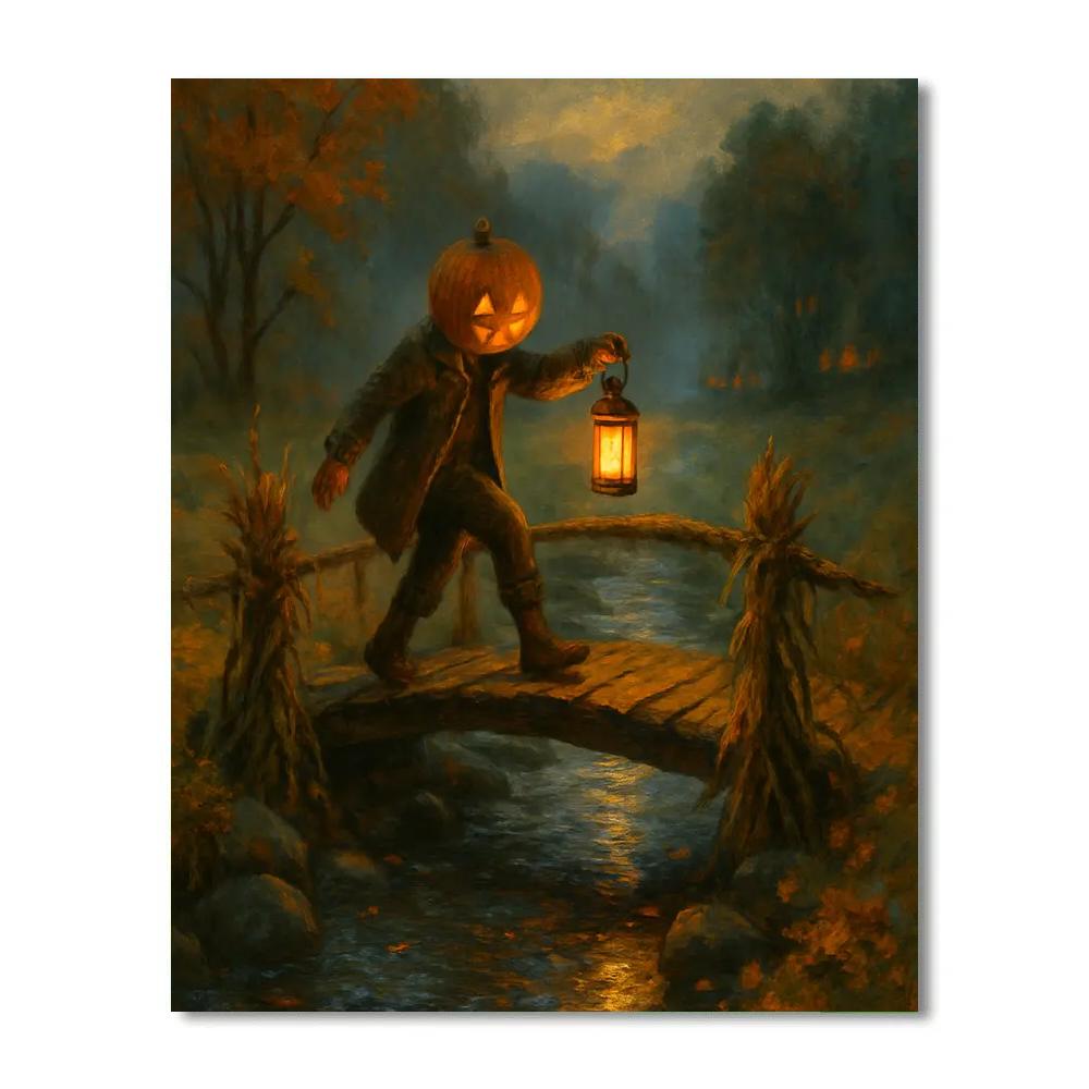 The Lantern Bridge Of Crooked Cornstalks Number painting