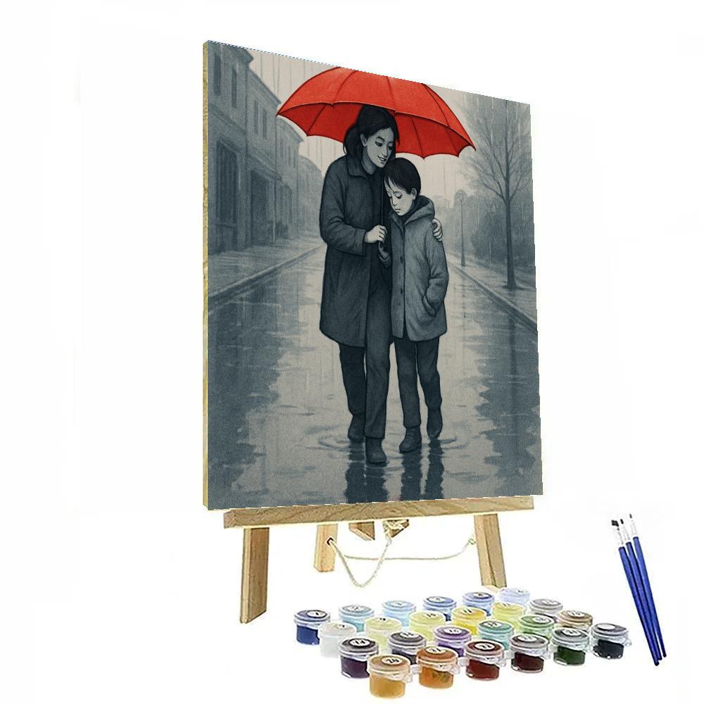 Shared Umbrella After School Number painting