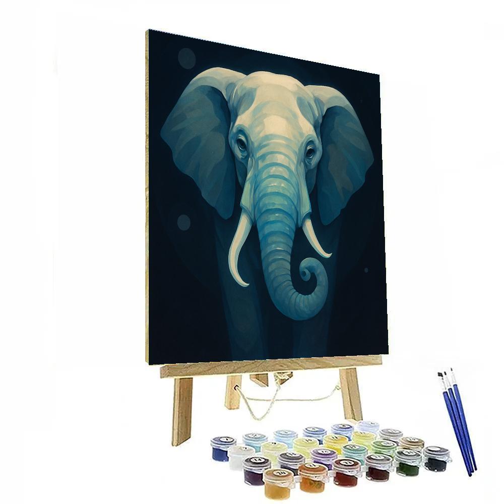 Celestial Marble Elephant Calm Painting by numbers kit
