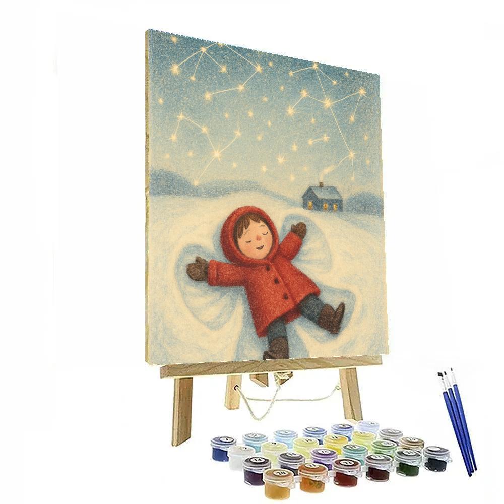 Snow Angel Constellation Field Paint by numbers kits