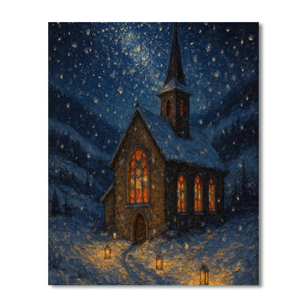 Celestial Midnight Mass paint by number