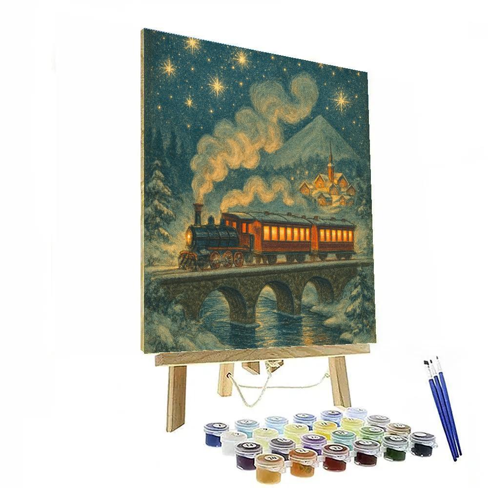 Polar Express To The Star Cluster Painting by numbers kit