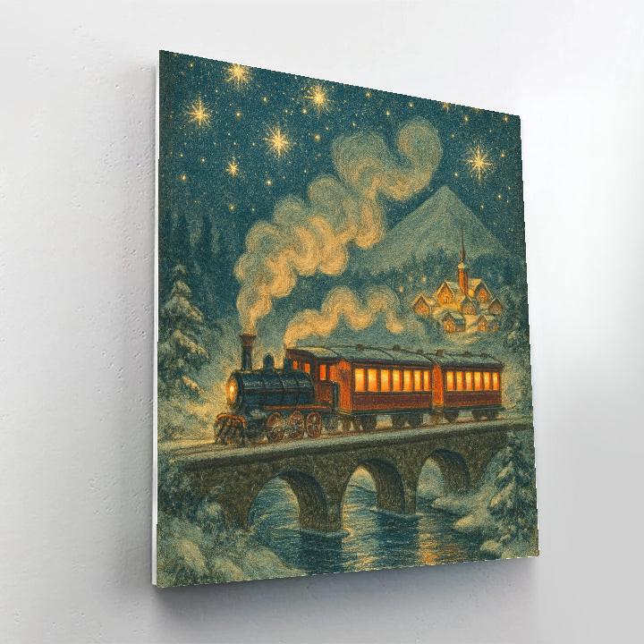 Polar Express To The Star Cluster Painting by numbers kit