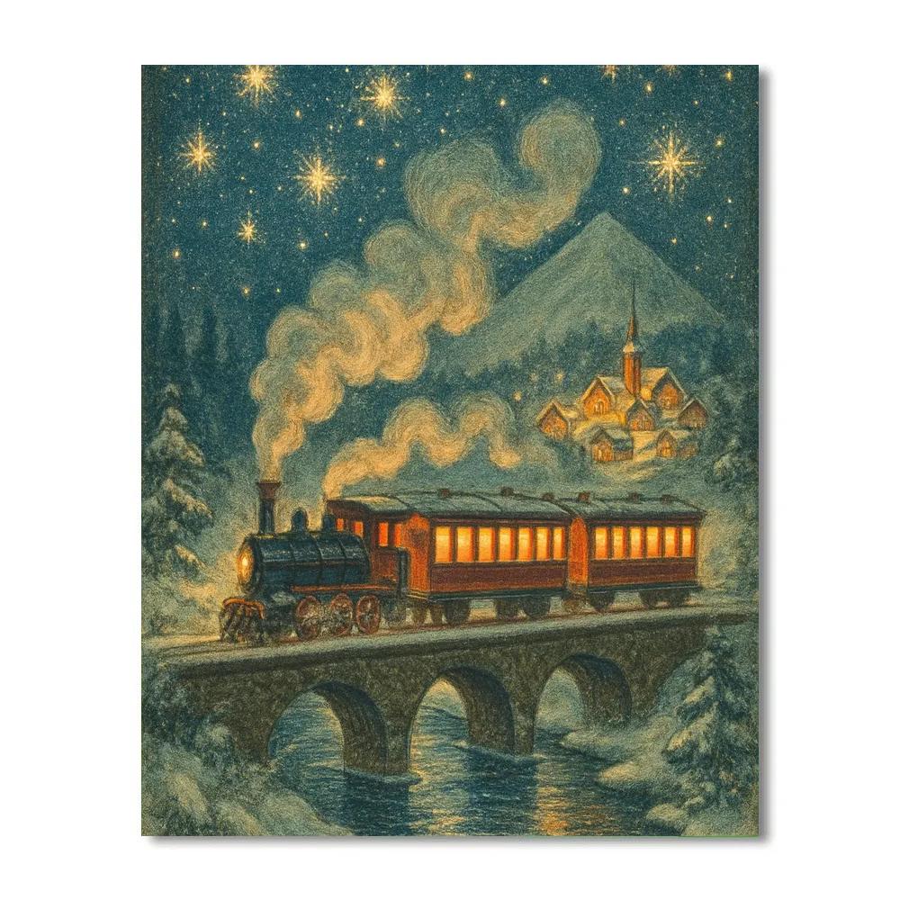 Polar Express To The Star Cluster Painting by numbers kit
