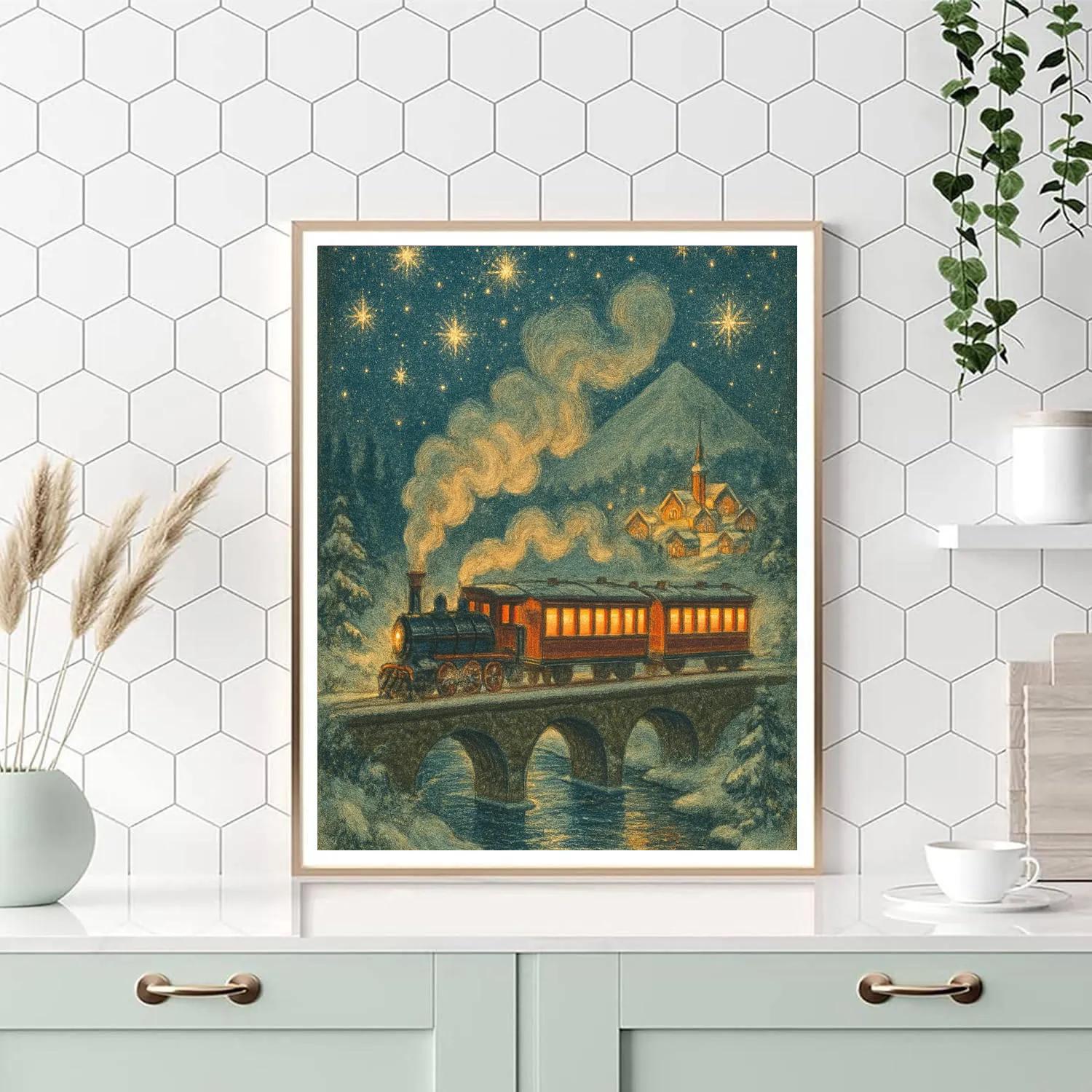 Polar Express To The Star Cluster Painting by numbers kit