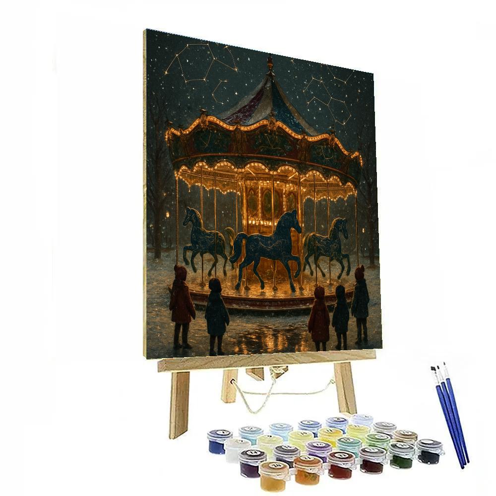 Winter Carousel Of Constellations painting number kit