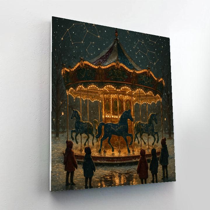 Winter Carousel Of Constellations painting number kit