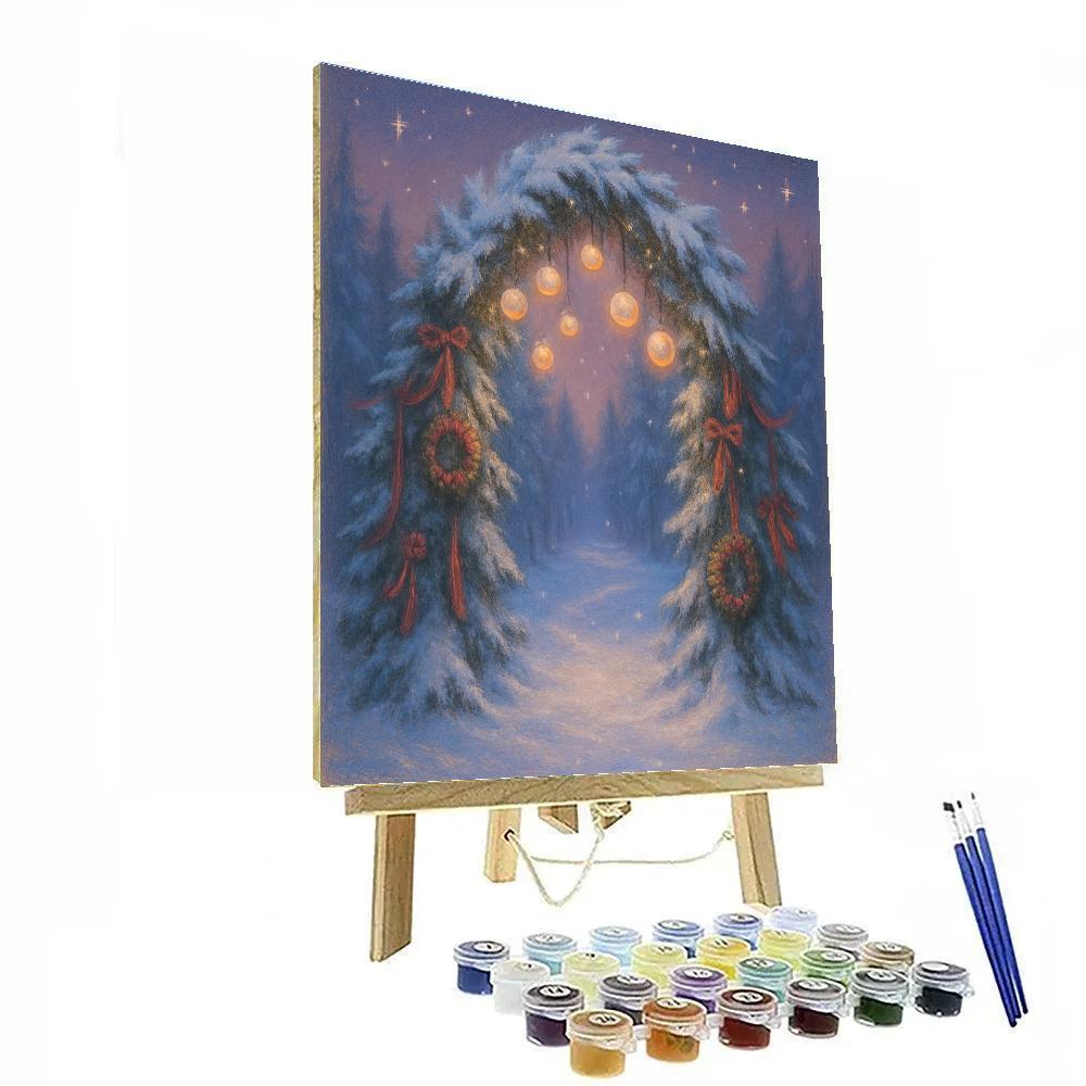 Celestial Christmas Forest Gate DIY paint by numbers