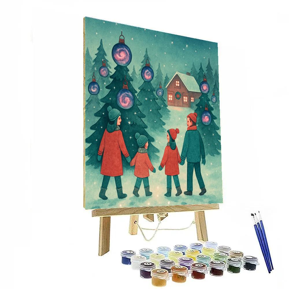 Cosmic Ornament Tree Farm paint by number