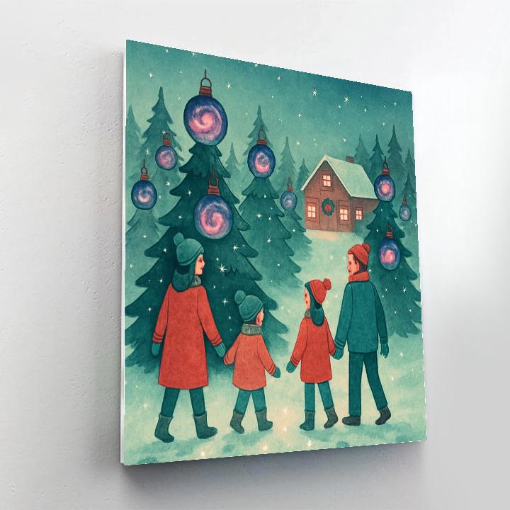 Cosmic Ornament Tree Farm paint by number