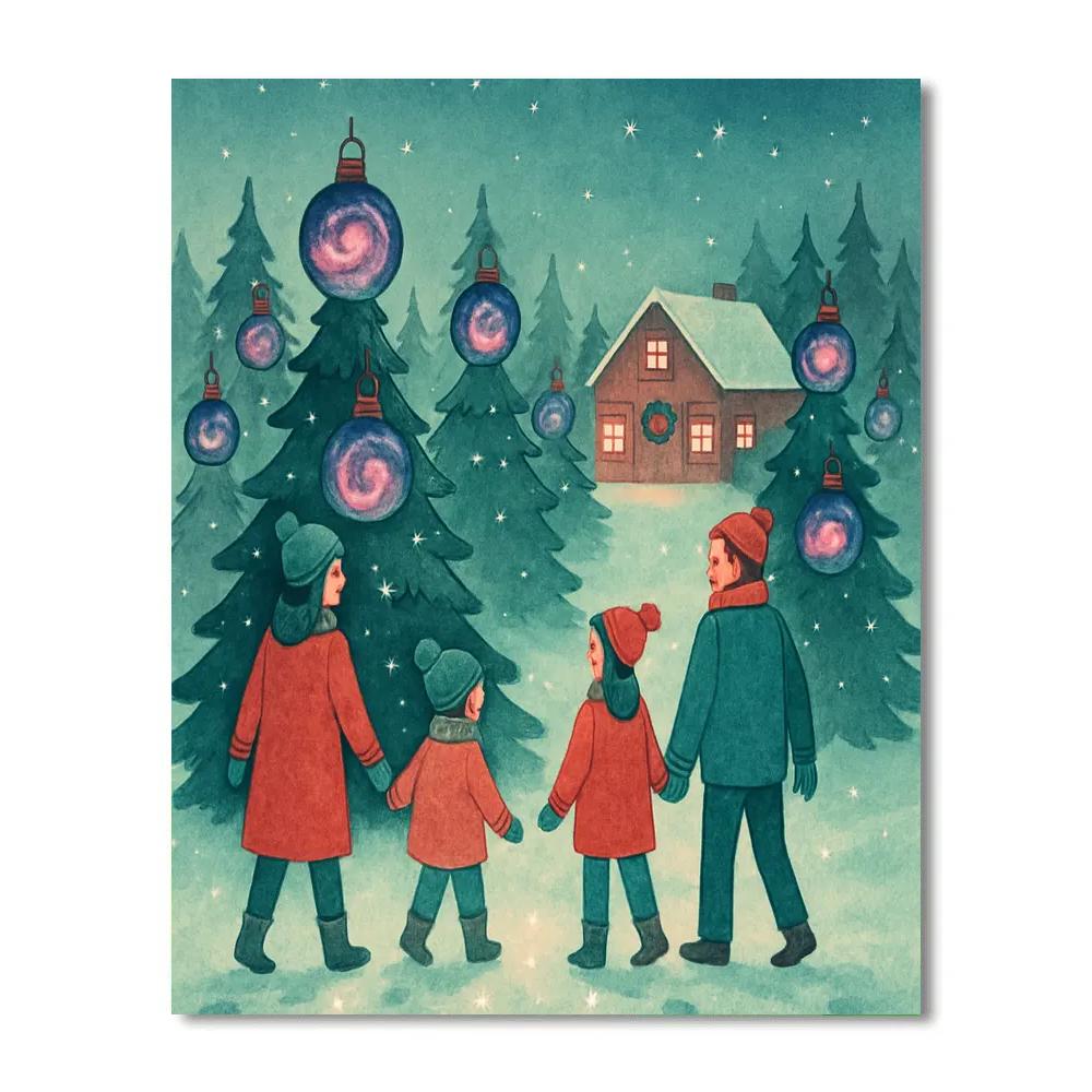 Cosmic Ornament Tree Farm paint by number