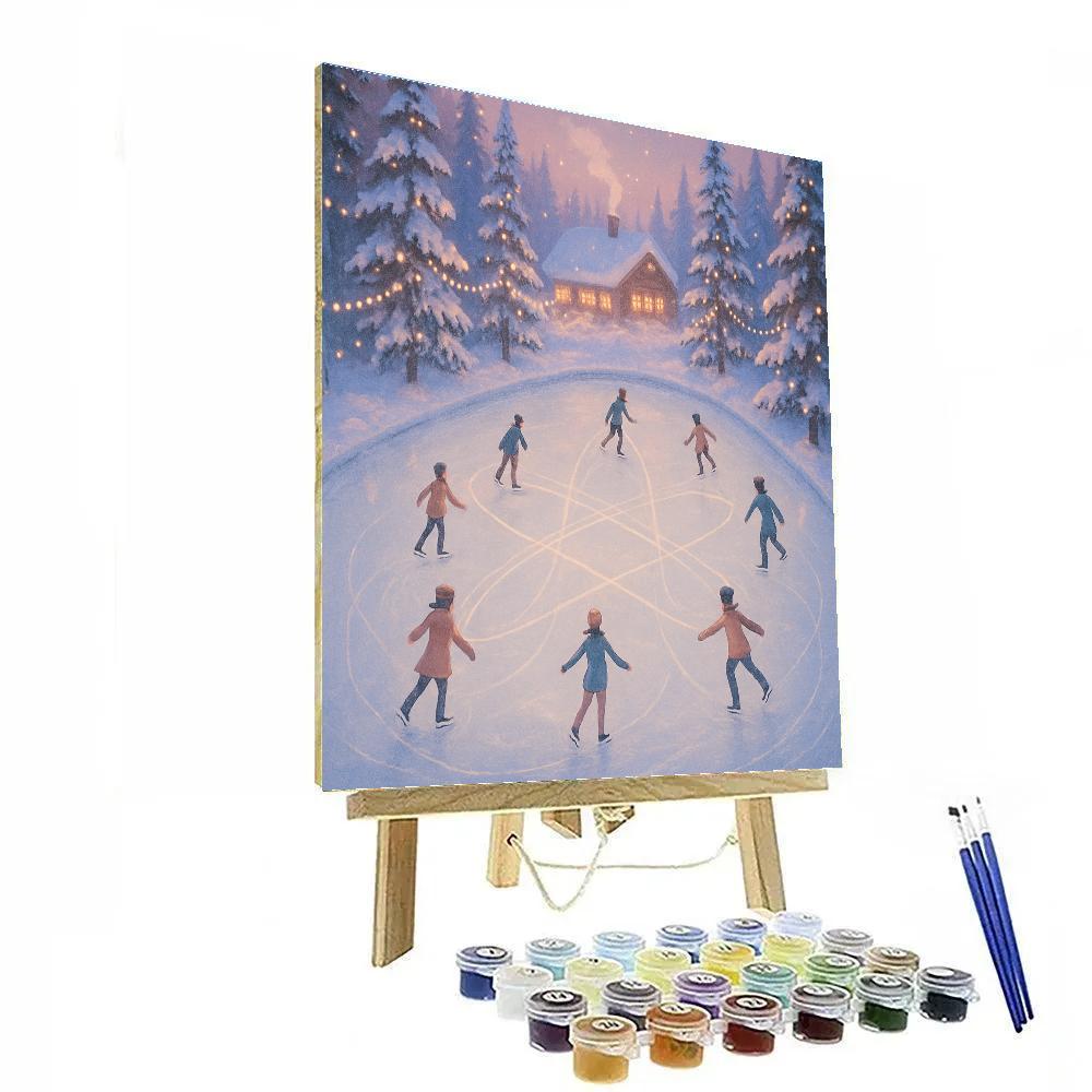 Star Cluster Christmas Ice Rink Paint by numbers kits