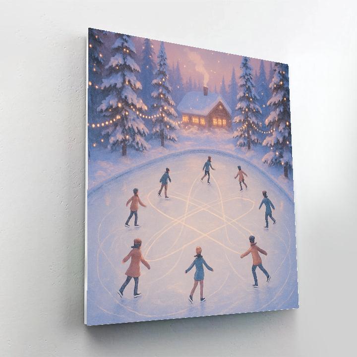 Star Cluster Christmas Ice Rink Paint by numbers kits