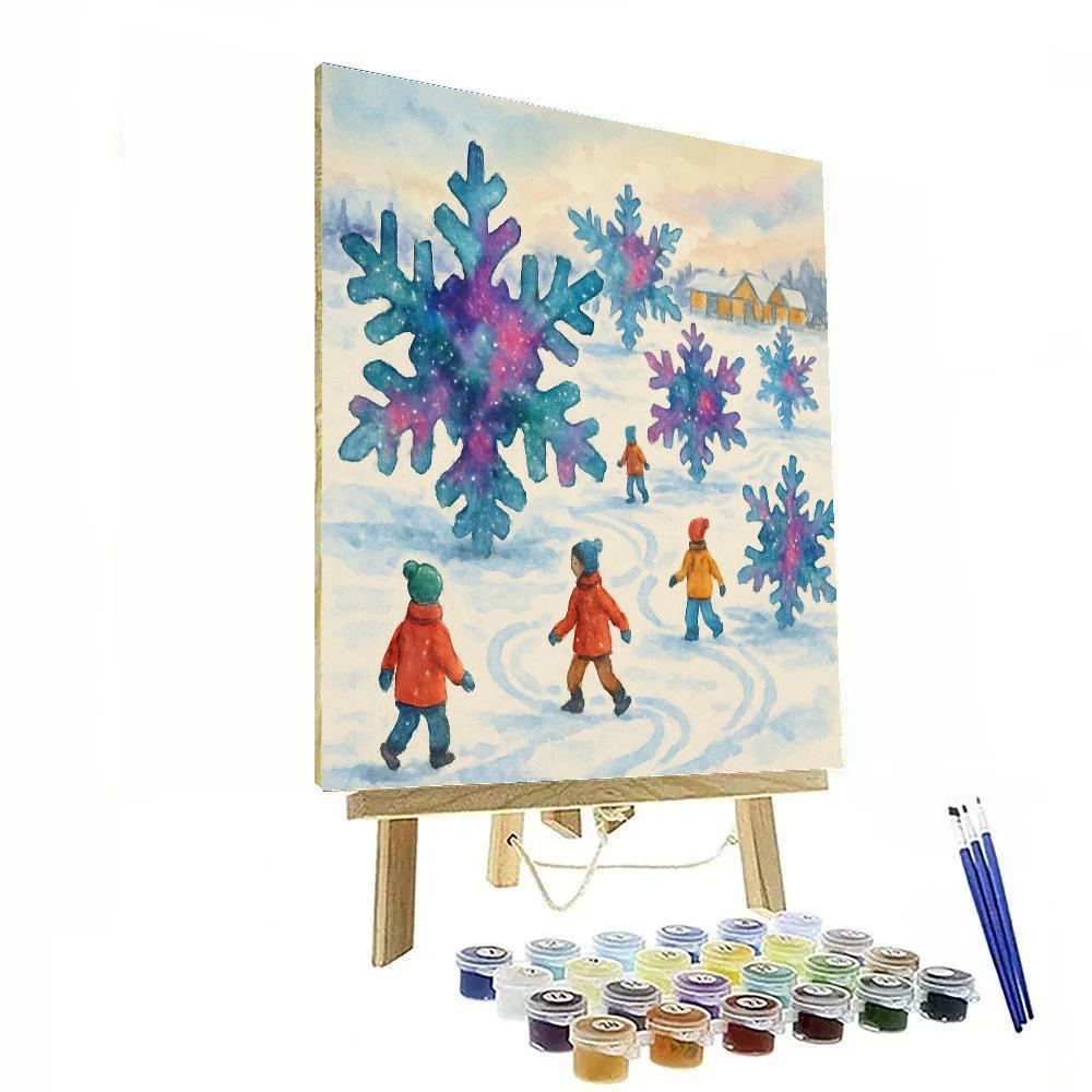 Crystalline Nebula Snowflake Garden Painting by numbers kit