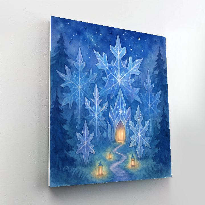 Snow Crystal Star Observatory Glade paint by number