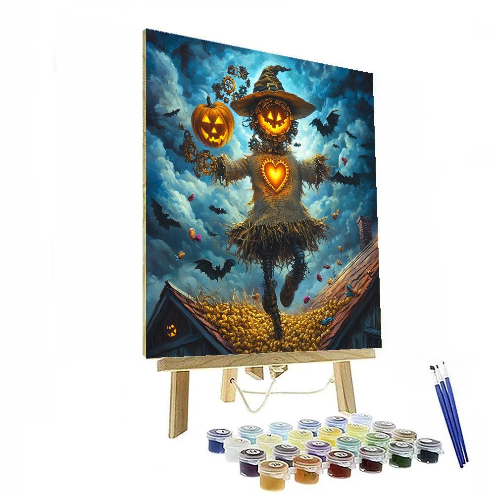 Haunted Clockwork Scarecrow DIY paint by numbers