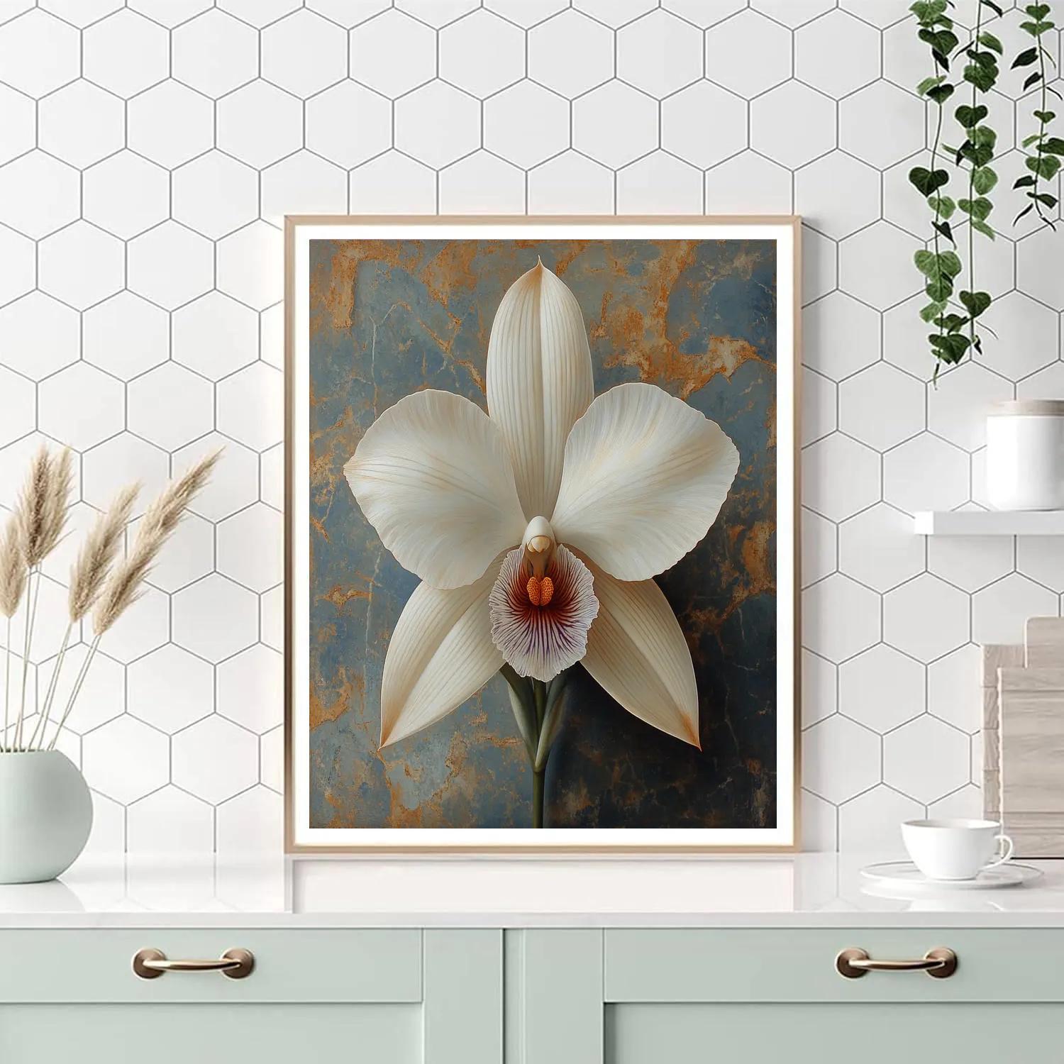 Michelangelo Inspired Nebula Orchid paint by number