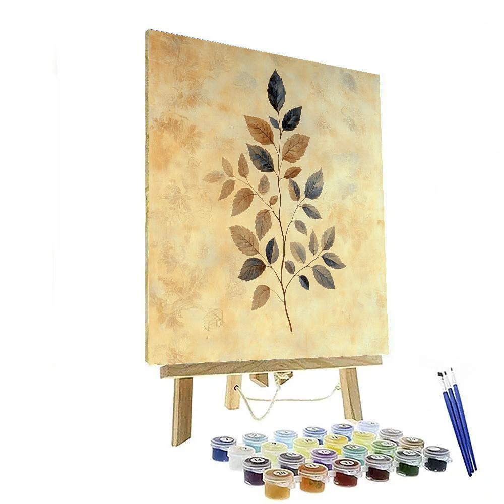Leonardo Da Vinci Inspired Nebula Herbarium painting number kit