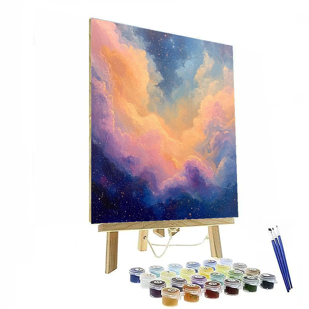 Edgar Degas Inspired Nebula Whisper In Pastel Vortices Numbered painting kits