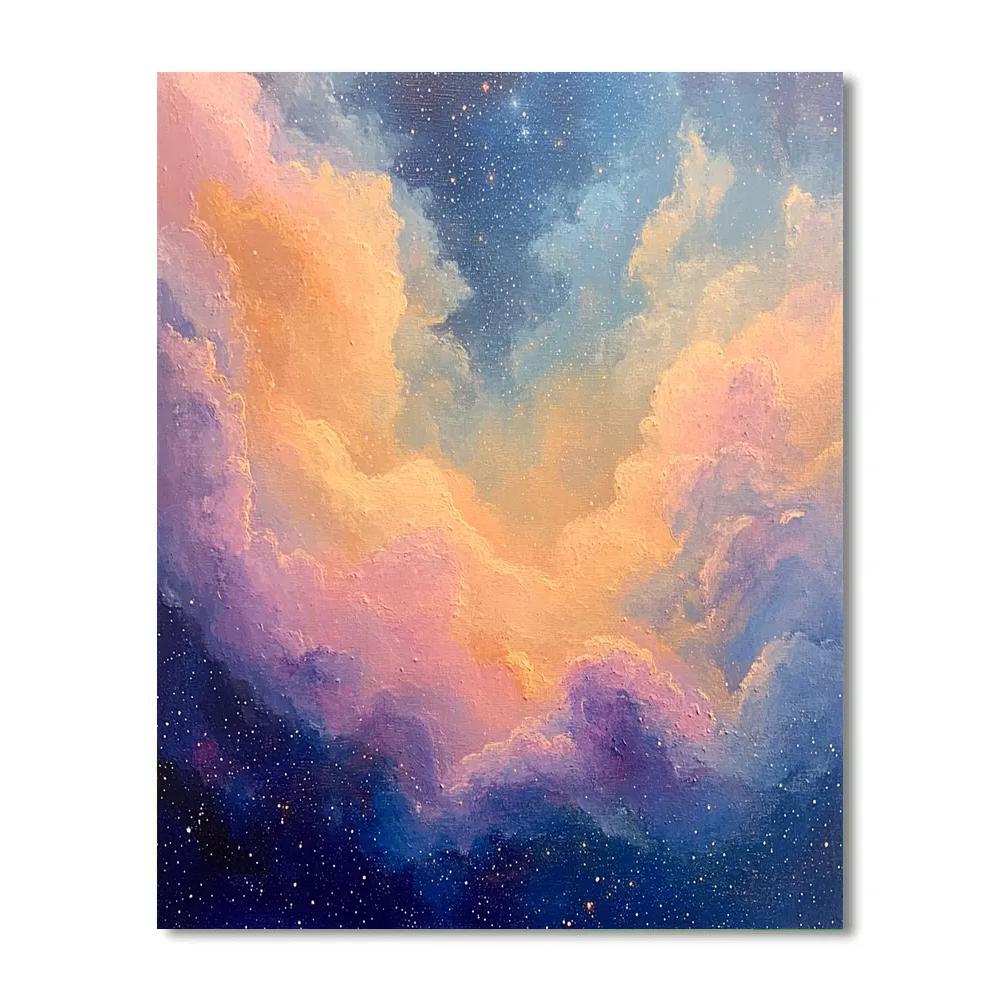 Edgar Degas Inspired Nebula Whisper In Pastel Vortices Numbered painting kits