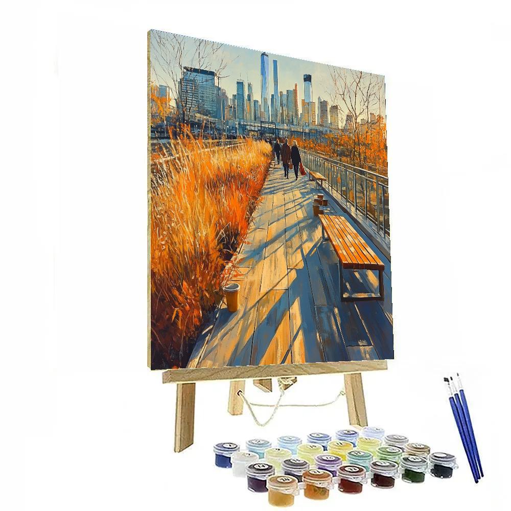 Autumn Reflections At The High Line New York City United States paint by number