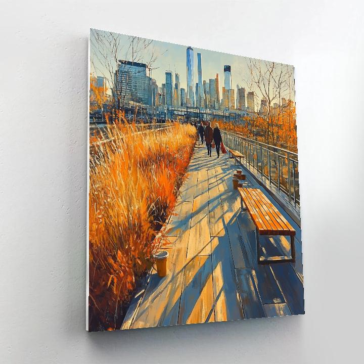 Autumn Reflections At The High Line New York City United States paint by number