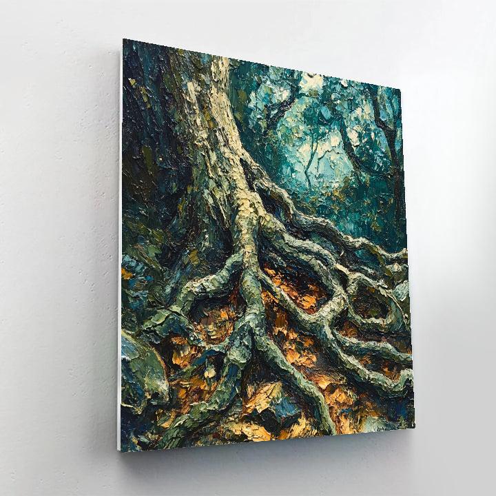 Arthur Lismer Inspired Tangled Undergrowth After Lightning Rain paint by number