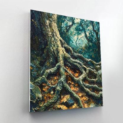 Arthur Lismer Inspired Tangled Undergrowth After Lightning Rain paint by number