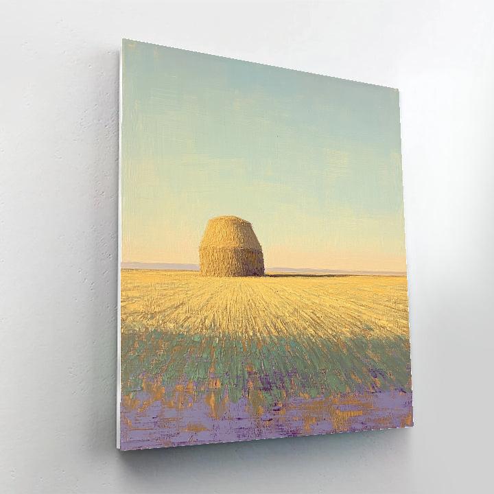 Claude Monet Inspired Haystack Glow In Amber Afterlight Paint by numbers kits