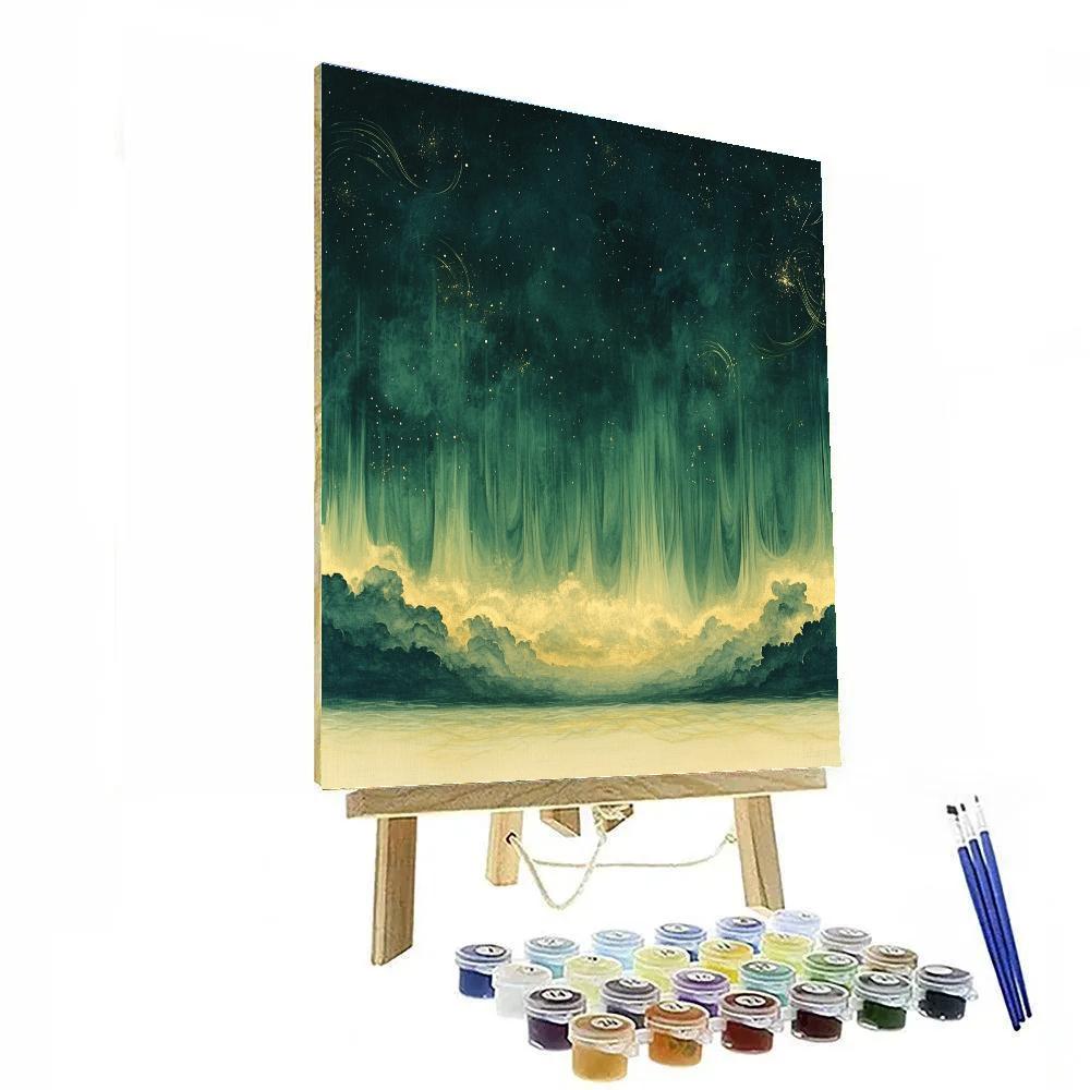 Leonardo Da Vinci Inspired Aurora Mist Patterns paint by color