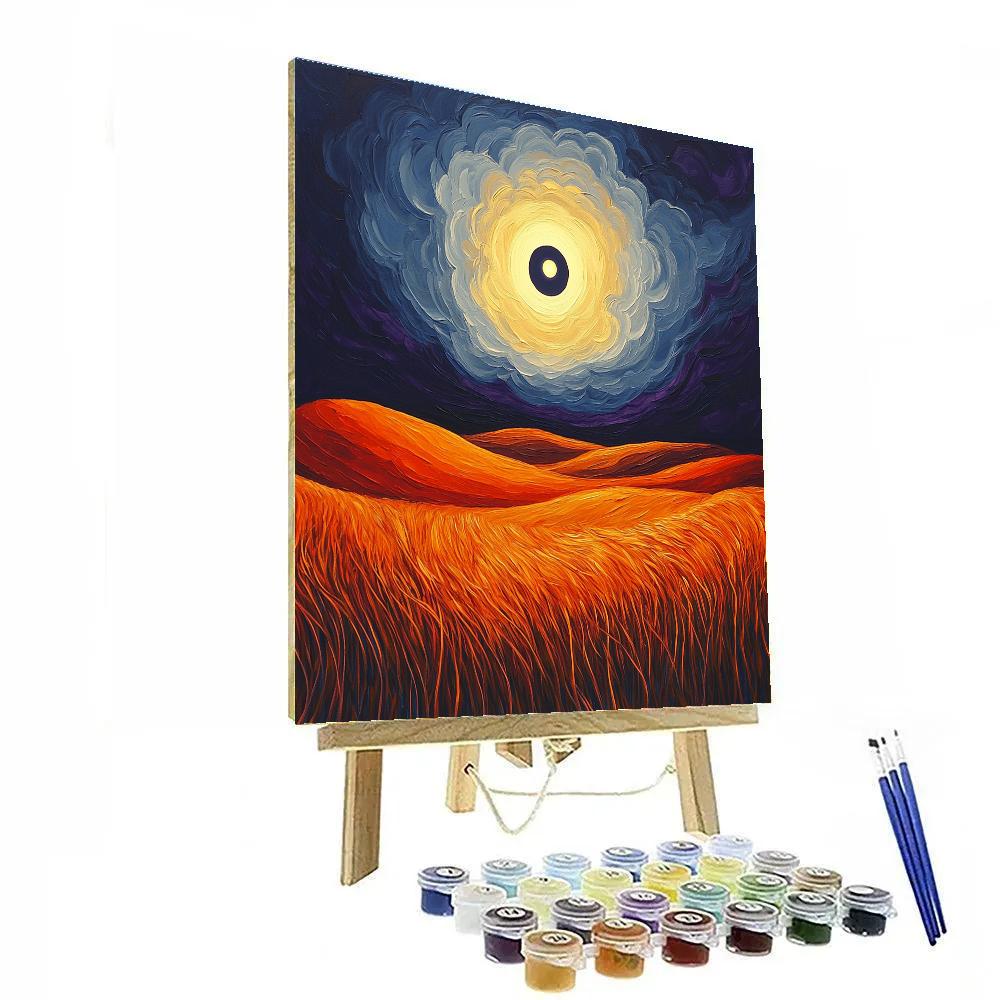 Edvard Munch Inspired Eclipse Wind Over Burning Heathland Paint by numbers art