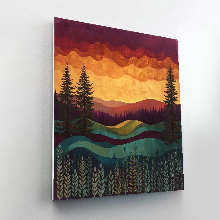 Frederick Varley Inspired Ember Dusk Through Wind Combed Pines Numbered painting kits