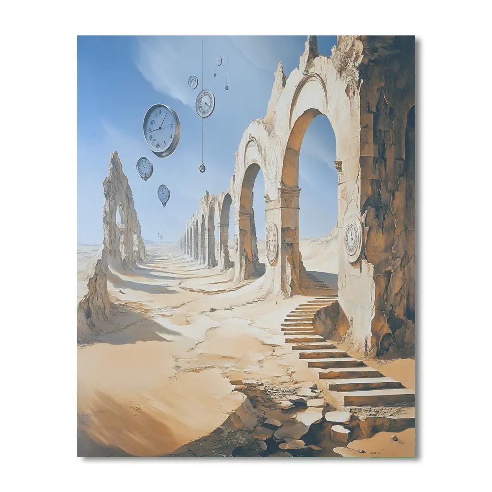 Salvador Dali Inspired Desert Time Fragments Numbered painting kits