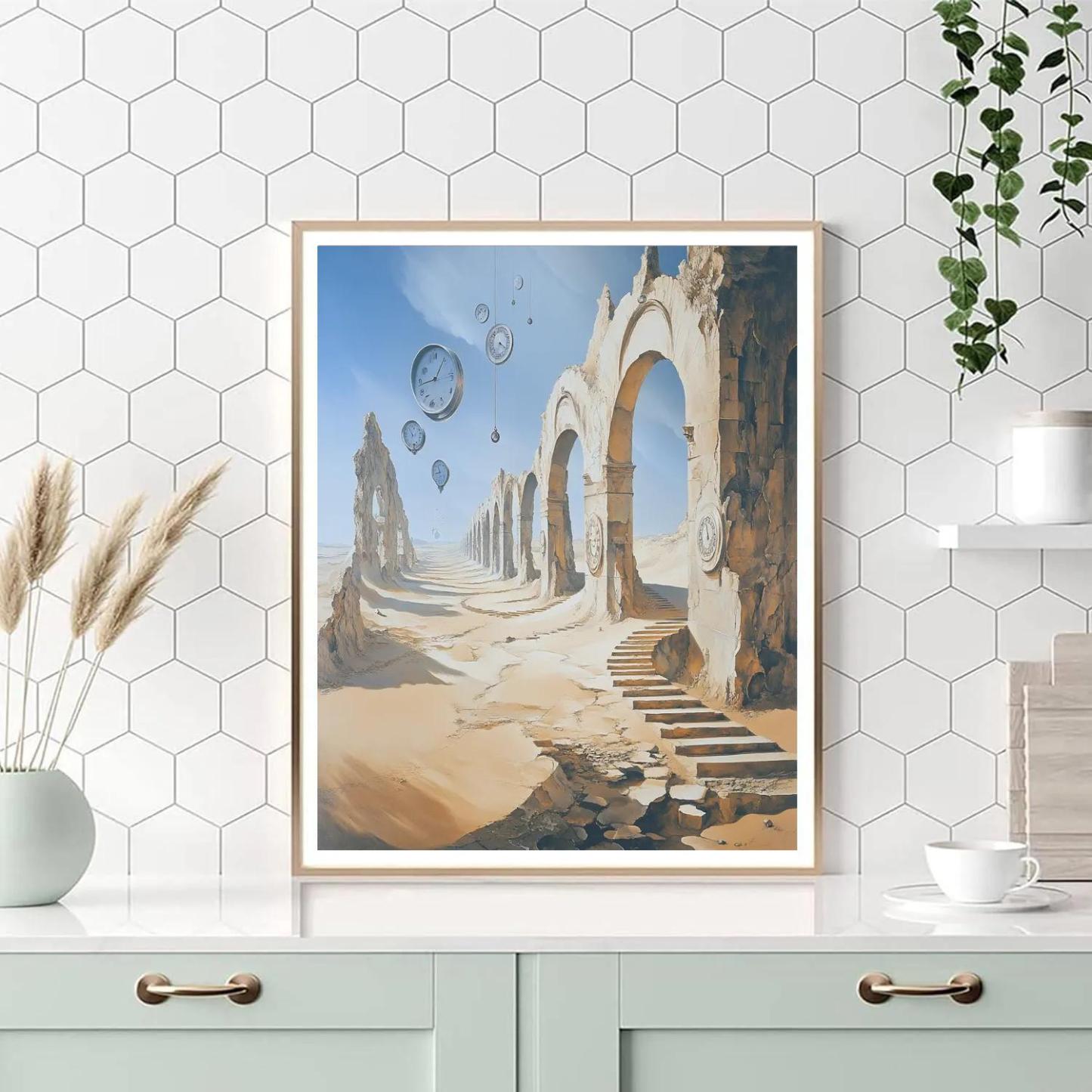 Salvador Dali Inspired Desert Time Fragments Numbered painting kits