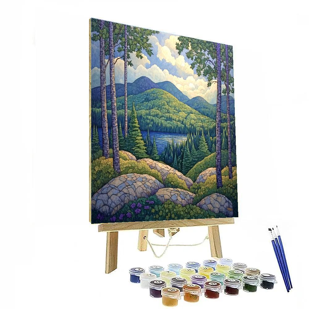 J. E. H. MacDonald Inspired Algoma Ridge After Rain Number painting